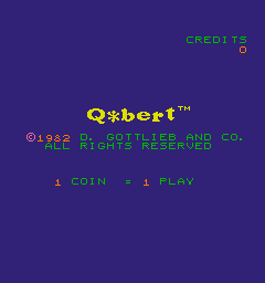Q-bert (US set 1) Title Screen